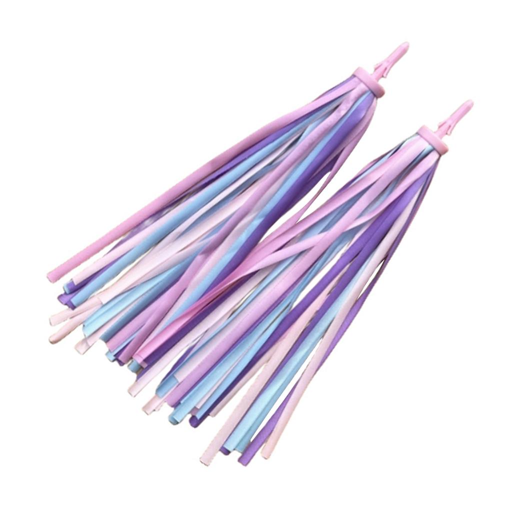 2pcs Ribbon Outdoor Cycling Scooters Bicycles Handlebar Colorful Tassels for Baby Carrier