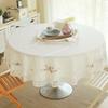 Round Tablecloth Cotton Yarn Embroidered Table Juppe Dining Table Cover Flower Lace Pastoral Coffee Tablecloths Towel Cover