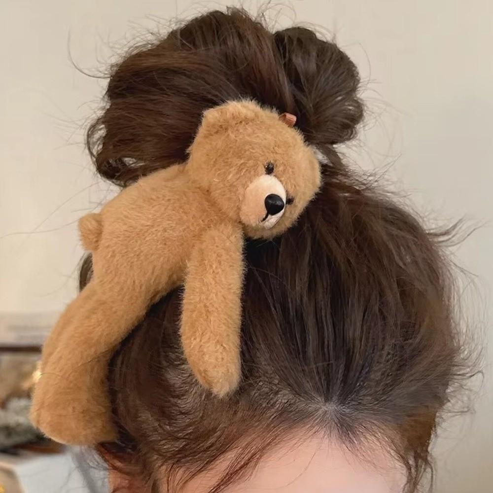 Versatile Cartoon Plush Hair Claw Sweet Cute Hair Accessories Exquisite Bear Hair Clip Cosplay