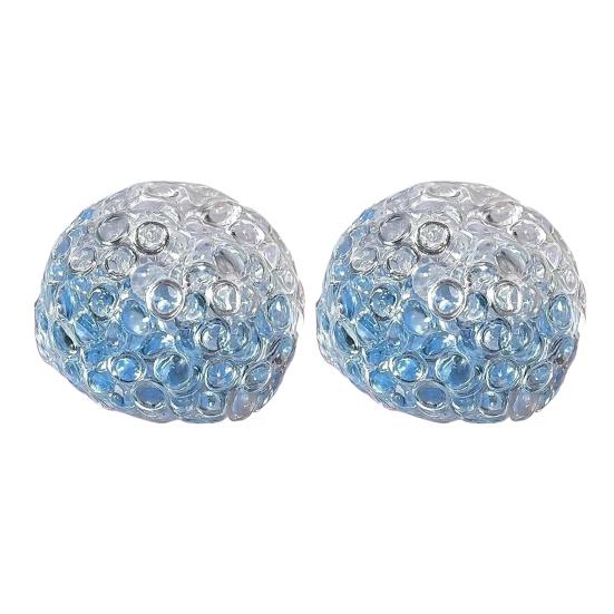 2Pcs Bead Filled Stress Ball Toy Anxiety Relief Squeeze Ball Sensory Toy Kids Teens Adults Portable Soft TPR Ball Pinch Fidget Toy