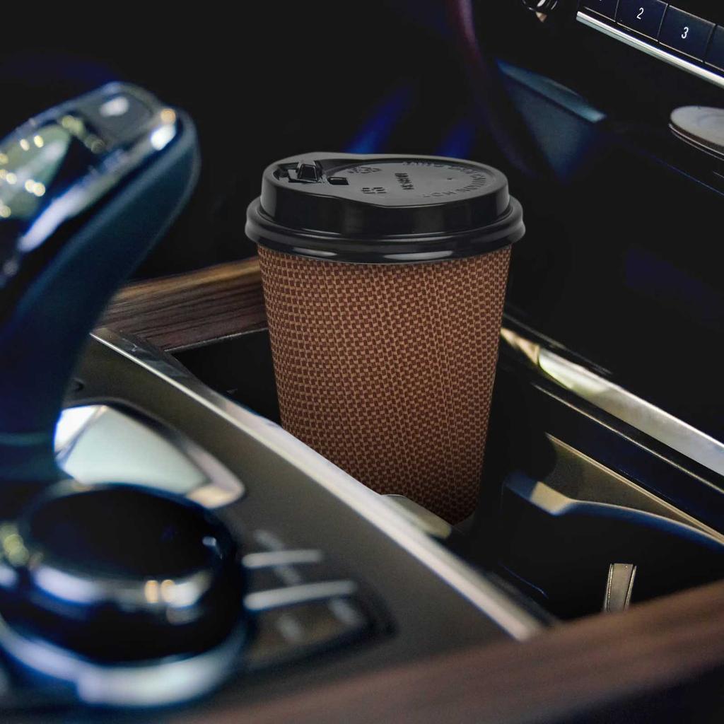 Disposable Coffee Paper Cup, Thickened And Heat-resistant, With Cup And Leak Proof Cover