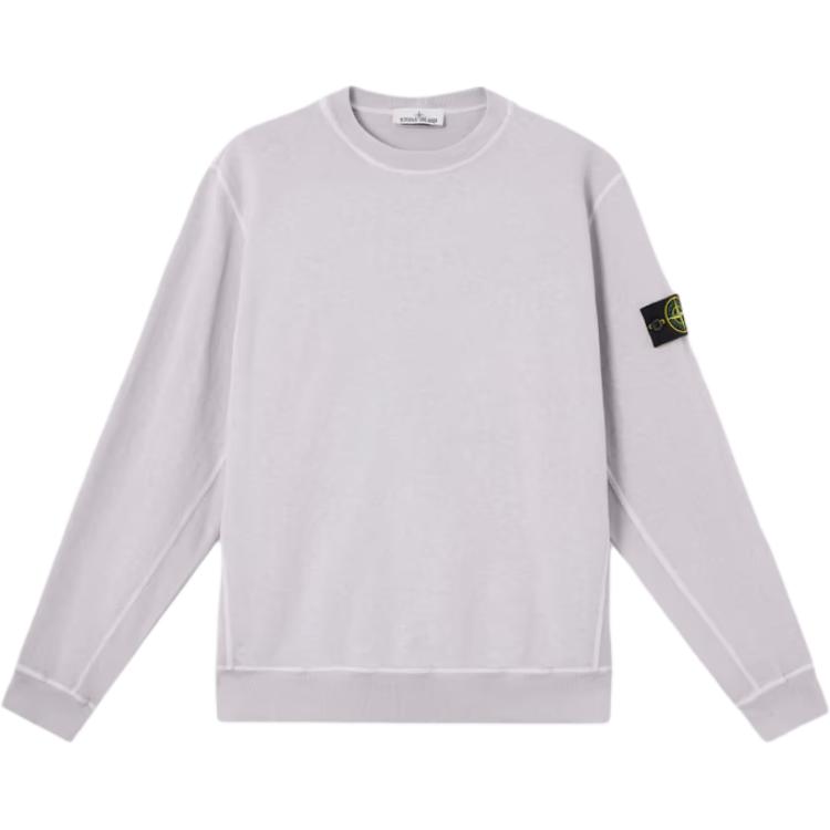 STONE ISLAND Свитшот мужской с круглым вырезом, логотипом и длинными рукавами, светло-фиолетовый K1S1561000-20S0060-V0188
