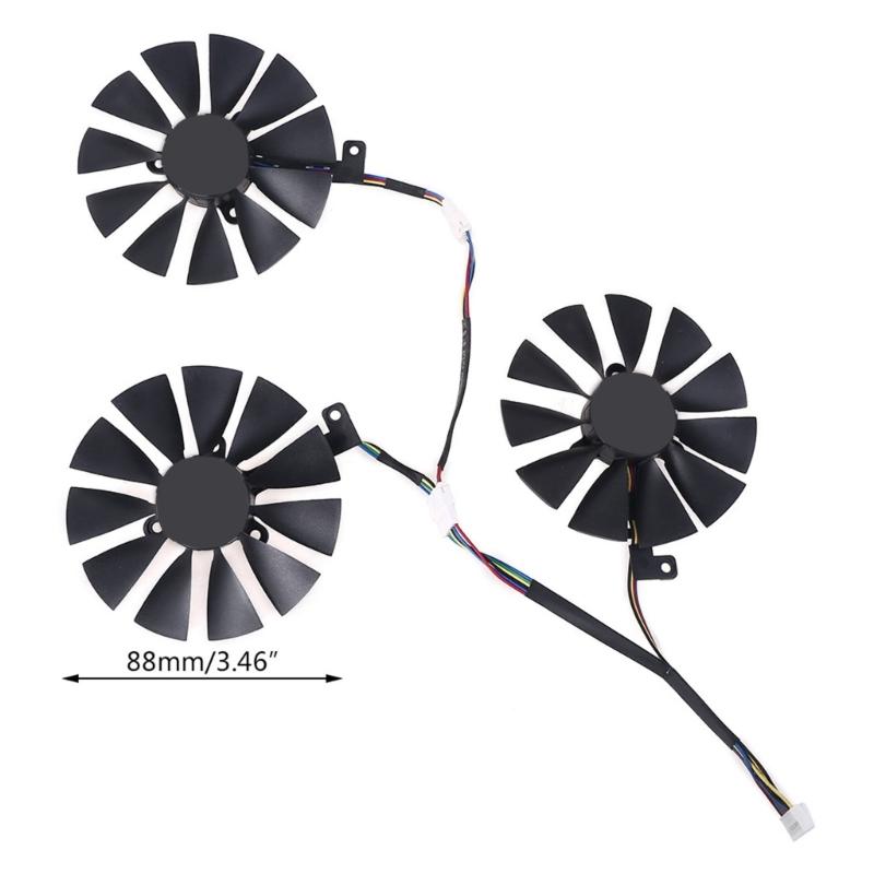 Новый 88-мм вентилятор охлаждения графического процессора T129215SH для C 12 В 0,30 А для ASUS OG-STRIX- TX2080ti 2080 TX2070 TX2060 s Card Fa
