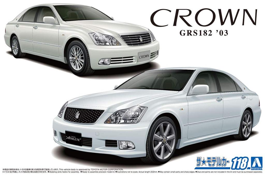 Aoshima Bunka Kyozai Масштаб Серия Моделей Автомобилей 118 Toyota GRS182 Crown Royal Saloon G 2003 Пластиковая Модель 1/24 Нет. G/Спортсмен