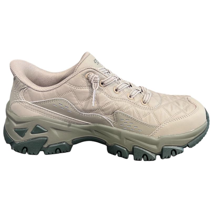 Skechers Уличные удобные нескользящие прочные дышащие низкие походные ботинки Мужские походные ботинки Серо-коричневые 237428-TPE