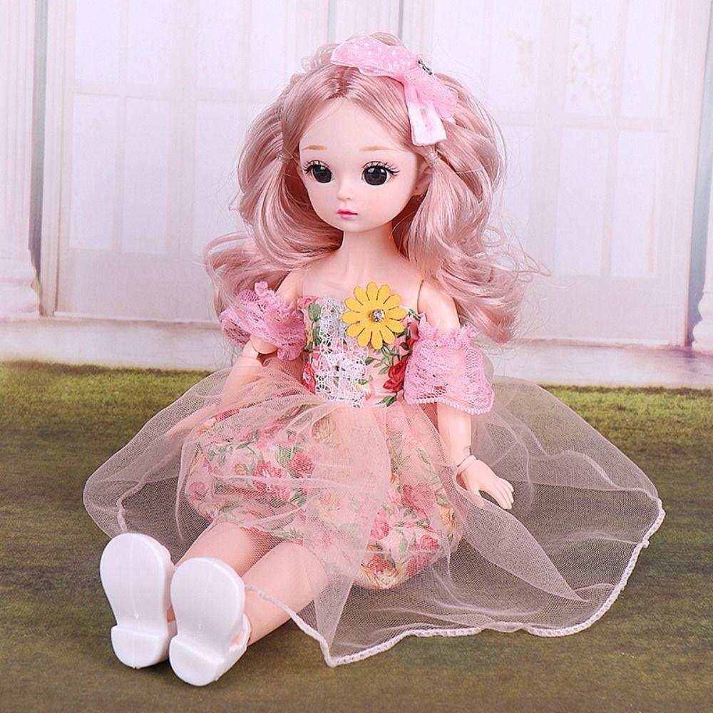With Wig Make Up Princess Dress Up BJD Dolls High Heel Princess Makeup Ball Joint Doll  Toddler