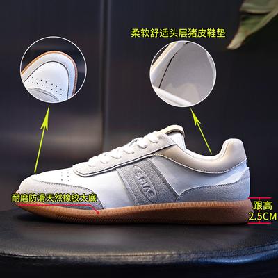 Женские туфли из натуральной кожи 2025 года, новые немецкие кроссовки, осенние женские повседневные туфли на плоской подошве, детские белые туфли Forrest Gump