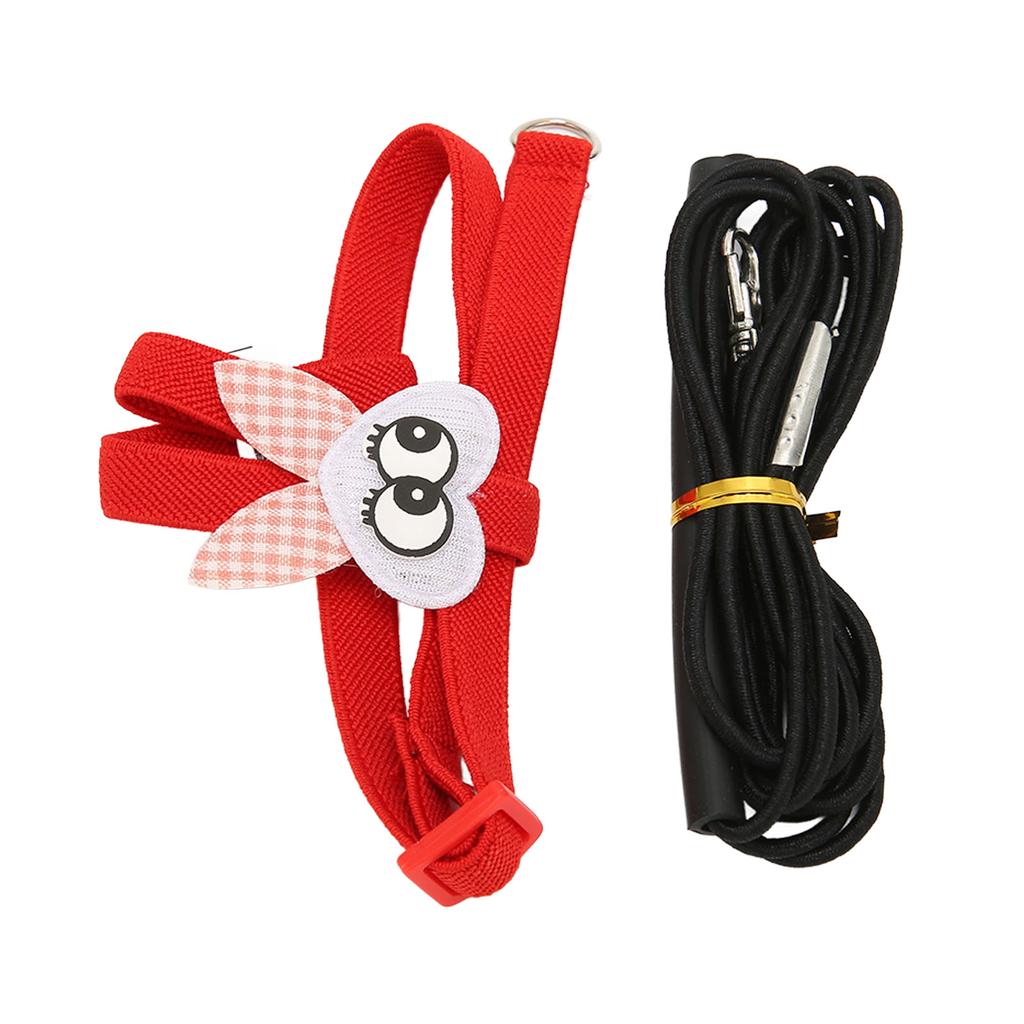 Pet Bird Harness Leash Cute Cartoon Lightweight Bird Flying Harness Traction Rope for Scarlet Macaw Budgerigar