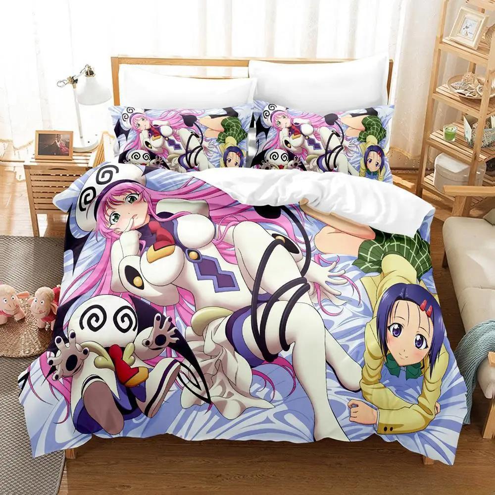 Аниме Yami To LOVE Ru Постельный набор Пододеяльник Комплект для кровати Покрывало Наволочка Одеяло Кинг Сайз Квин Сайз Мальчики Взрослые Домашний текстиль