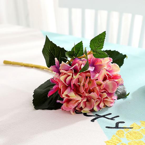 1 шт., искусственная гортензия, устойчивая к выцветанию, реалистичный яркий цвет, аксессуар для фотографии, цветок из искусственного шелка