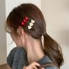 Sweet Cute Love Heart Bangs Side Clip Korean Fashion Lovely Women Girl Duckbill Clip Hairpin Simple Metal Hair Style Accessories
