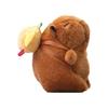 Hamburger Toast Capybara Keychain Cute Cartoon Girl Backpack Hanging Doll Plush