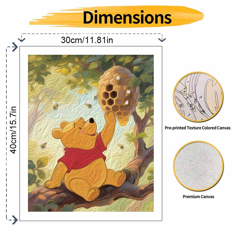 Disney Винни-Пух Пчела Медовая Цифровой Масляный Живопись Искусство Набор Ручная Роспись Домашний Декор