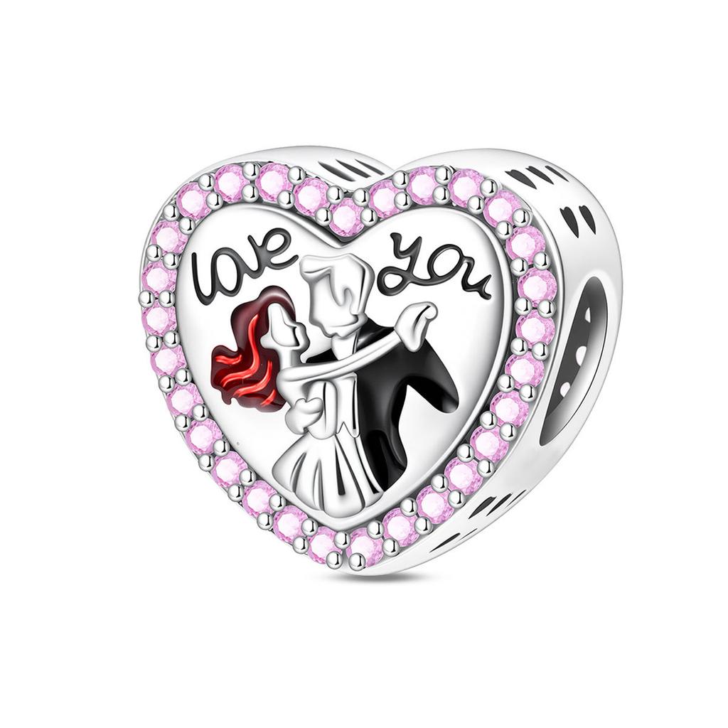 2026 Family Relatives Valentine's Day Charm Beaded Pendant DIY Jewelry Bracelet Necklace Accessories 925 Silver