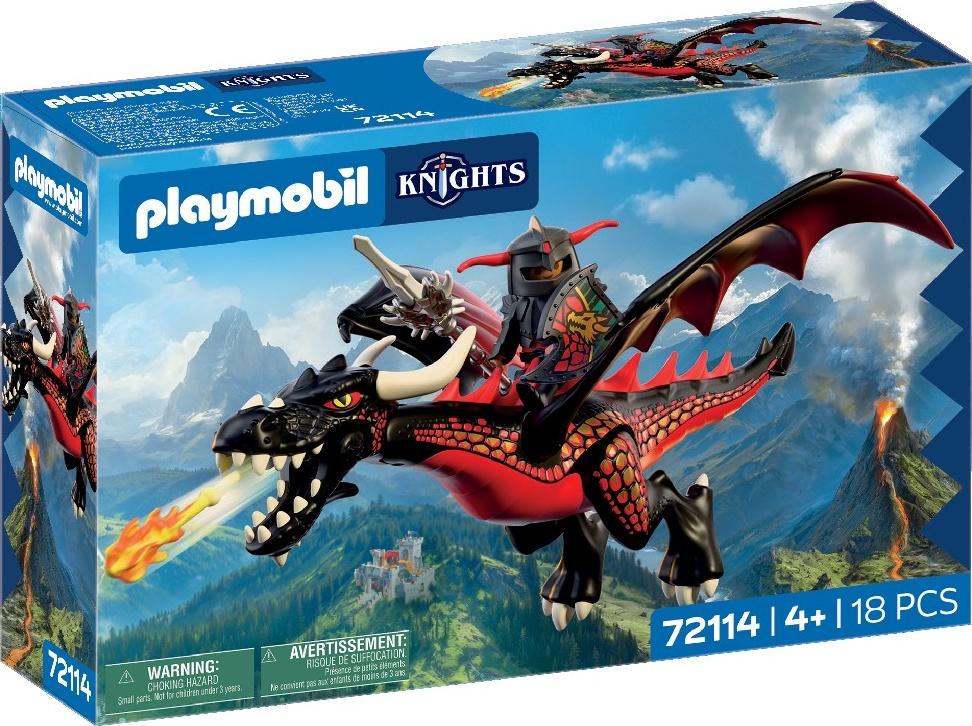 Playmobil Knights Black Dragon 18-piece toy set 72114 (4008789721143)