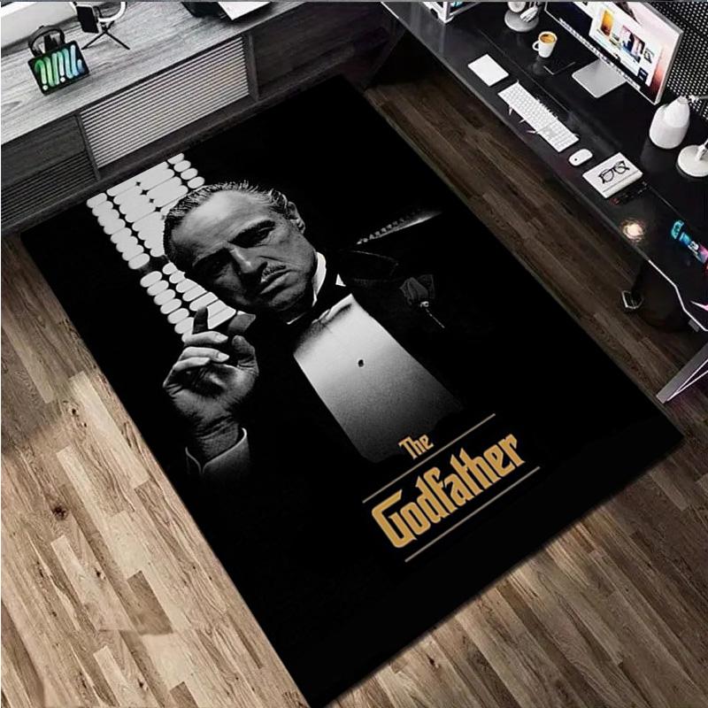 1Pc The Godfather Print Rug - home decoration Carpet For Living Room Bedroom Flooring Computer Chair Area Rug