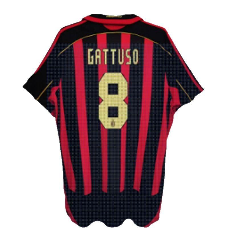 Retro AC Milan 2006-2007 Season Home Away Soccer Jersey Short Sleeve Men Women Adult Football Shirt