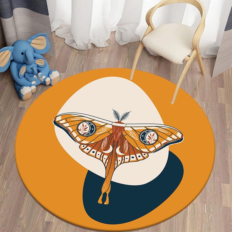 Домашний декор, напольные коврики в стиле бохо, круглый ковер с принтом для гостиной, спальни, детской комнаты, напольные коврики, декор, мягкий детский коврик