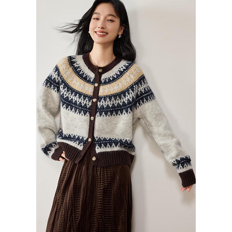 VICTORIA&VERA Женский жаккардовый вязаный свитер в стиле Fair Isle