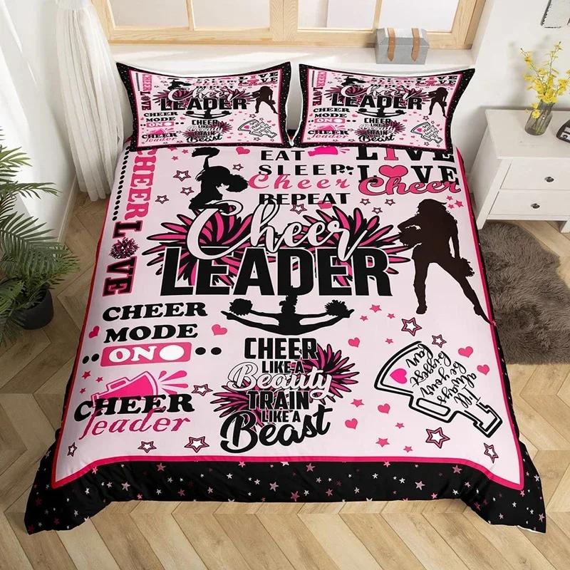 Комплект пододеяльника для гимнастики Радужный акварельный тай-дай Комплект постельного белья размера «queen» Микрофибра Пододеяльник для чирлидинга Для любителя йоги