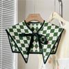 Shawl Fake Collars for Women Detachable Lapel Shirt Bowknots Scarf Girls Summer Dress False Collar Neckwear Cape Corbatas