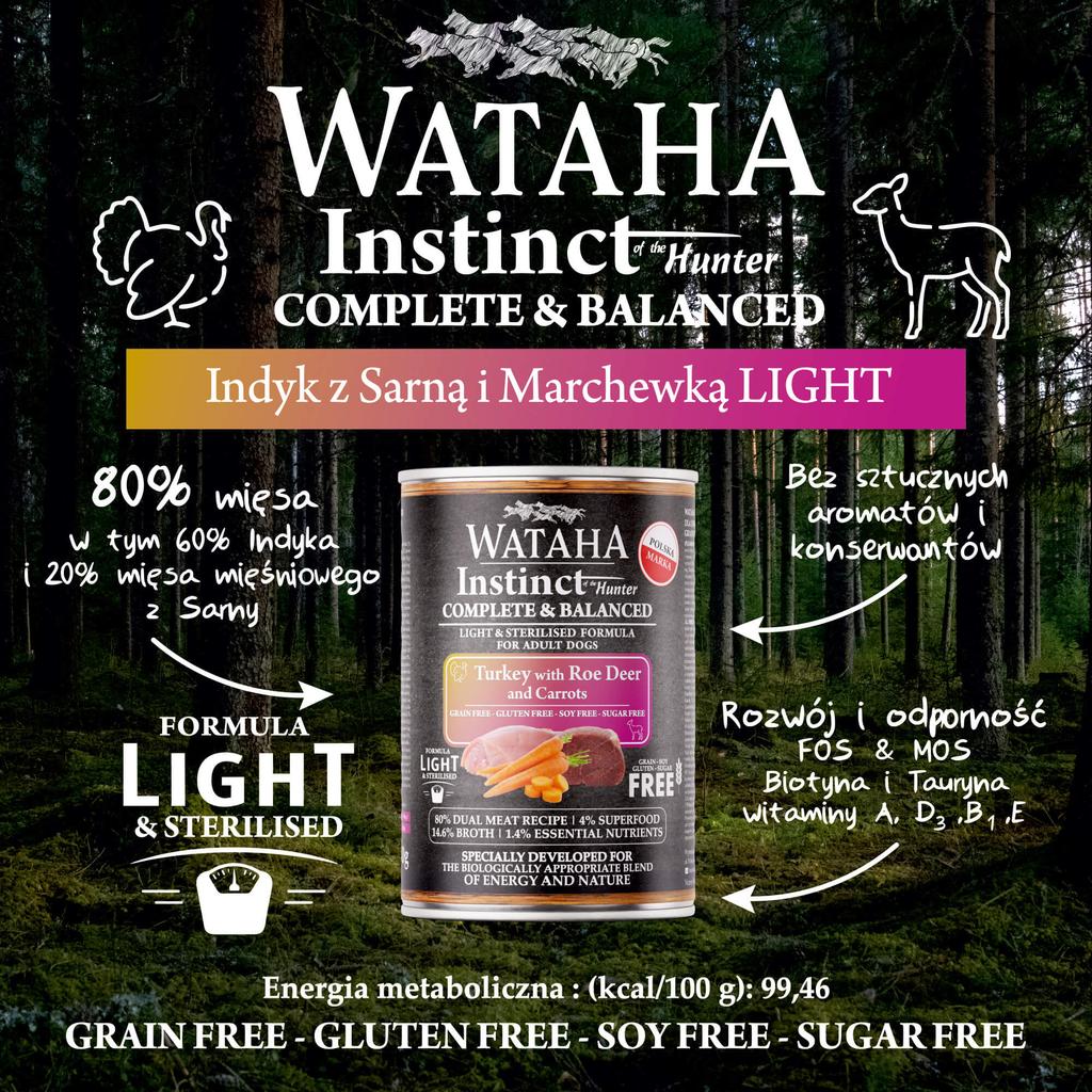 Wataha Instinct 80% Light Turkey with Roe Deer and Carrots 400G