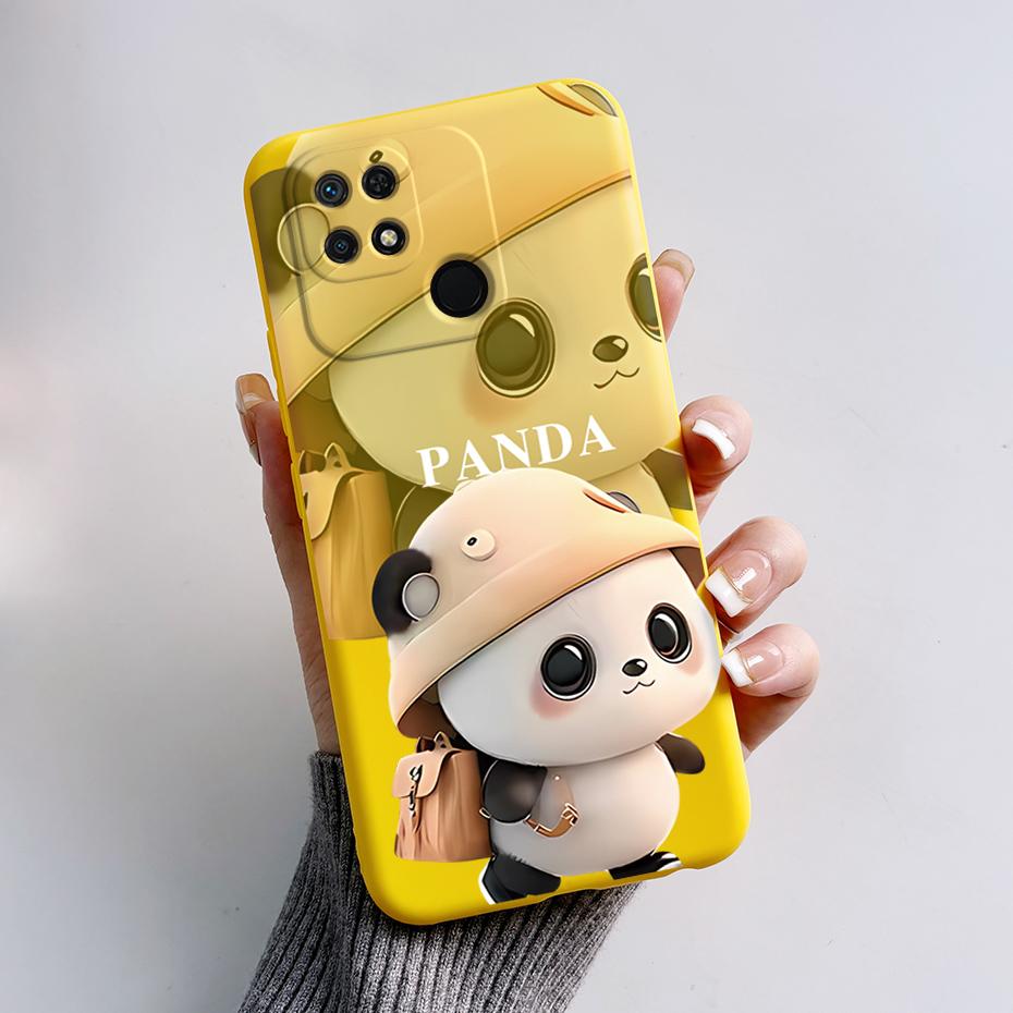 for Funda Poco C40 C65 C55 C51 Case Cute Panda Soft Silicone Back Cases for Xiaomi Poco C40 C 40 Phone Cover for PocoC40 Bumper