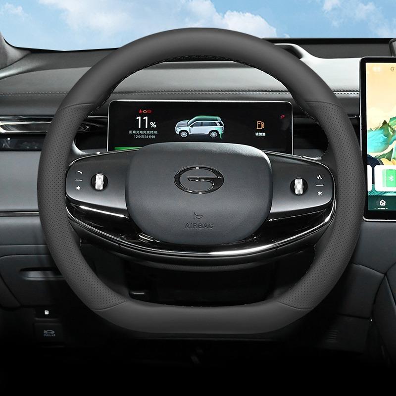 Для GAC Trumpchi S7 S9 2026 2026 Кожаная Накладка на Руль Автомобиля Ультратонкие Противоскользящие Накладки на Ручку Автомобиля Аксессуары для Интерьера