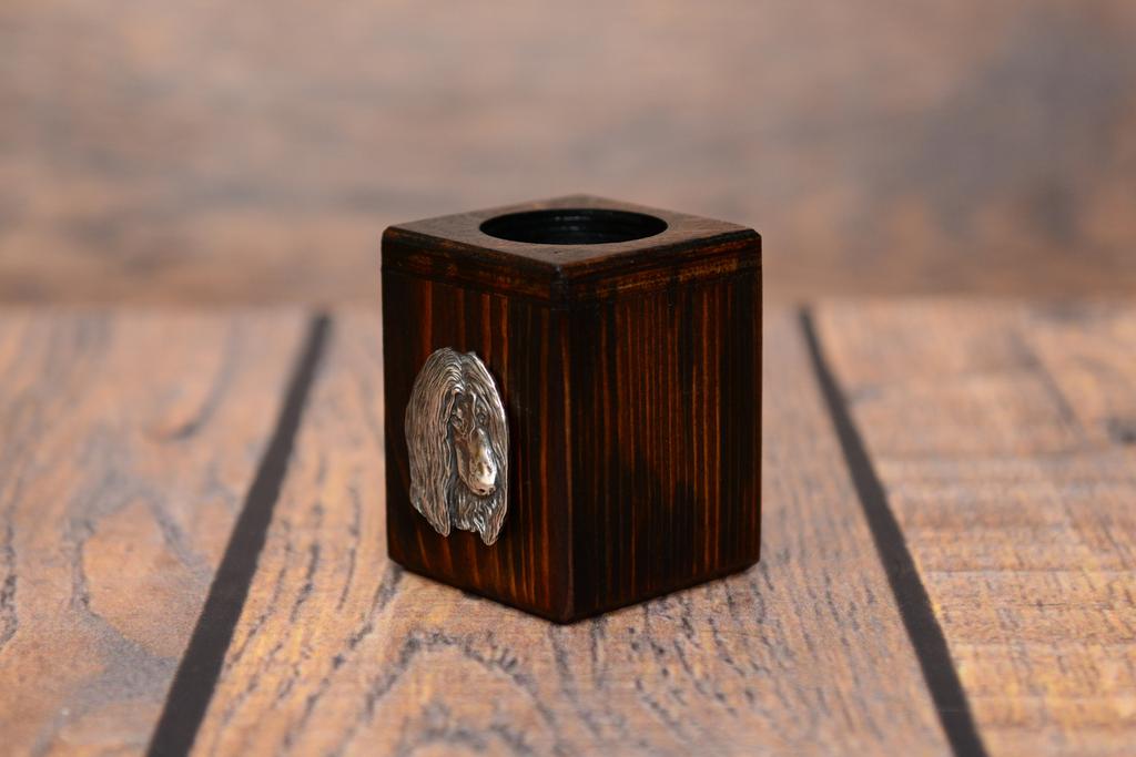 Afghan Hound, Tazi II – Wooden candle holder with a dog, a unique souvenir after losing a dog | Art-Dog
