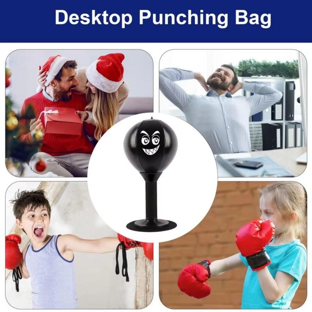 With Suction Cup Desktop Punching Bag Inflatable Desk Boxing Punch Ball  Boxing Practice