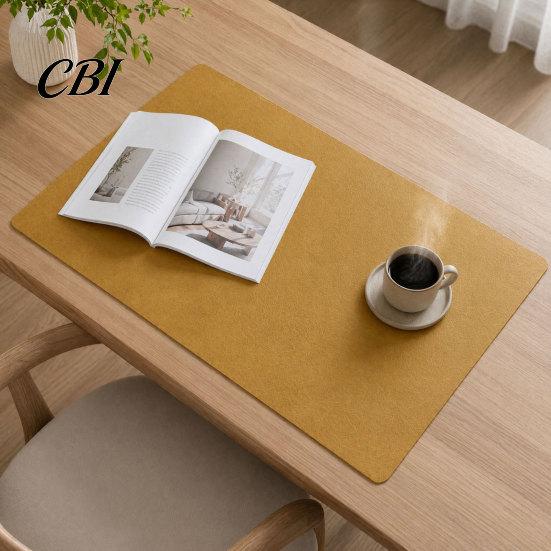Multi-purpose Table Protector Faux Leather Mat, Rustic Farmhouse Placemat, Protects Against Spills And Heat Resistant Placemats Heat, Modern Home Mat