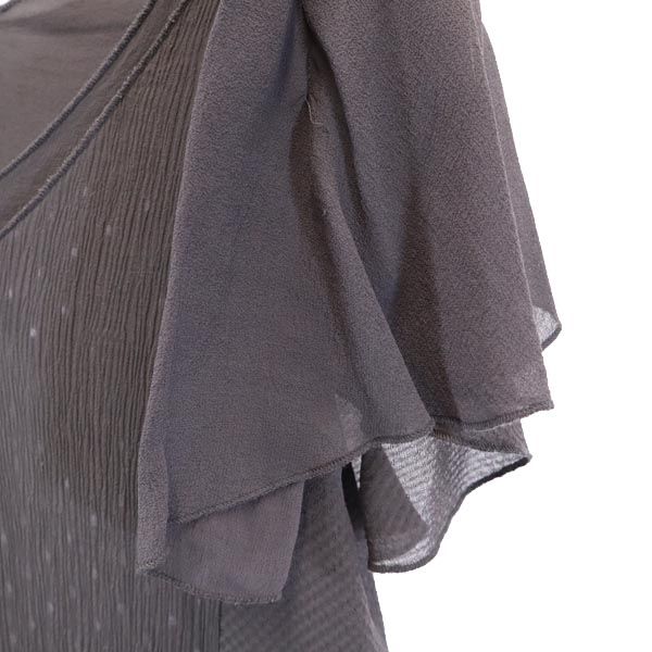 Athe' Vanessabruno Silk Blend Short Sleeve Tunic 36 Gray Women Used