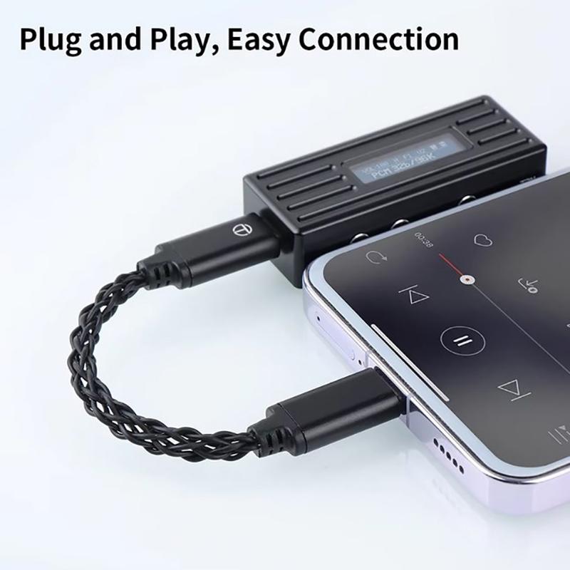 Кабель-адаптер HIFI с разъемами TRN на Type-C на Type-C, усилитель DAC Amp, с 8-жильным посеребренным проводом для телефонов TRN TE pro