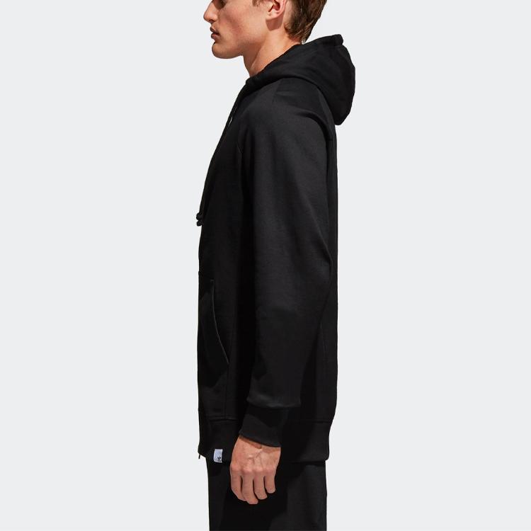 adidas Мужская толстовка на молнии Originals Trefoil, верхняя одежда, черная BQ3092