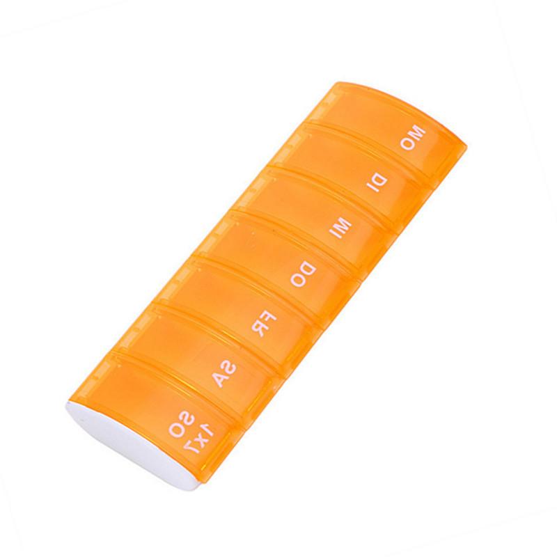 Mini Portable Pills Organizer Case 7 Grids PillBox Tablet Storage Container Weekly Medicine Pill's Box Pill Case Drug Dispense