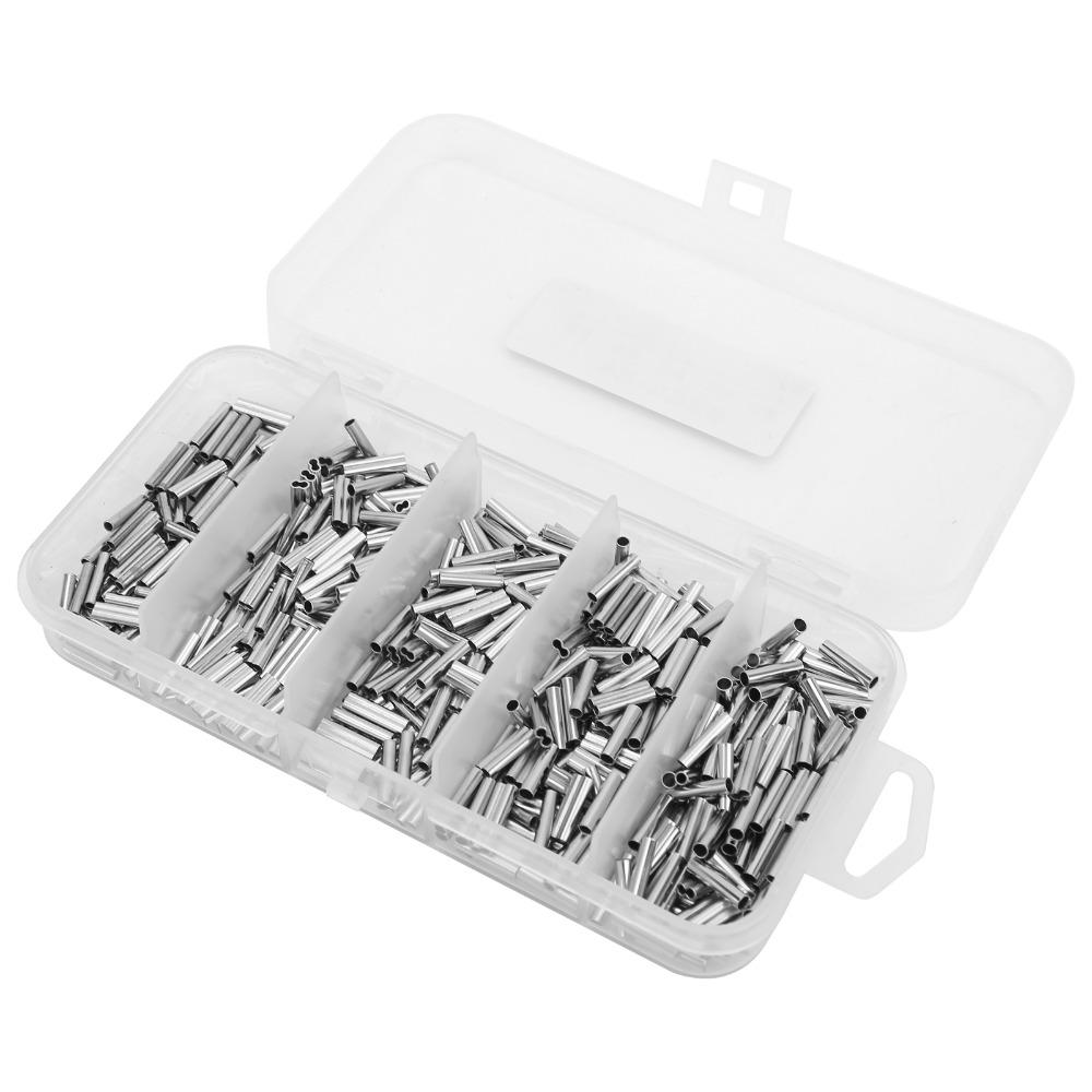 500PCS Single Double Barrel Fishing Line Crimping Sleeves for Fishing Enthusiasts