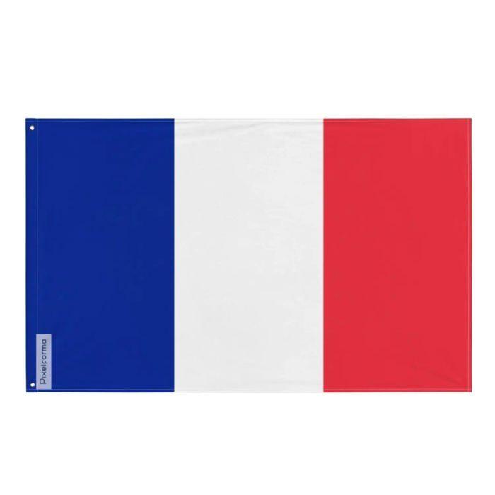 Drapeau - France - 64 X 96 Cm - Polyester - Impression Recto/verso - Œillets En Fer