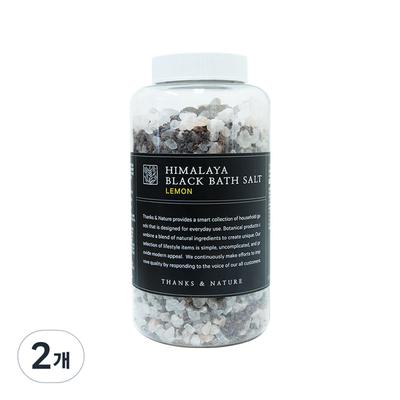 Saengsnature Черная гималайская соль для ванн со вкусом лимона, 1200г, 2 шт.