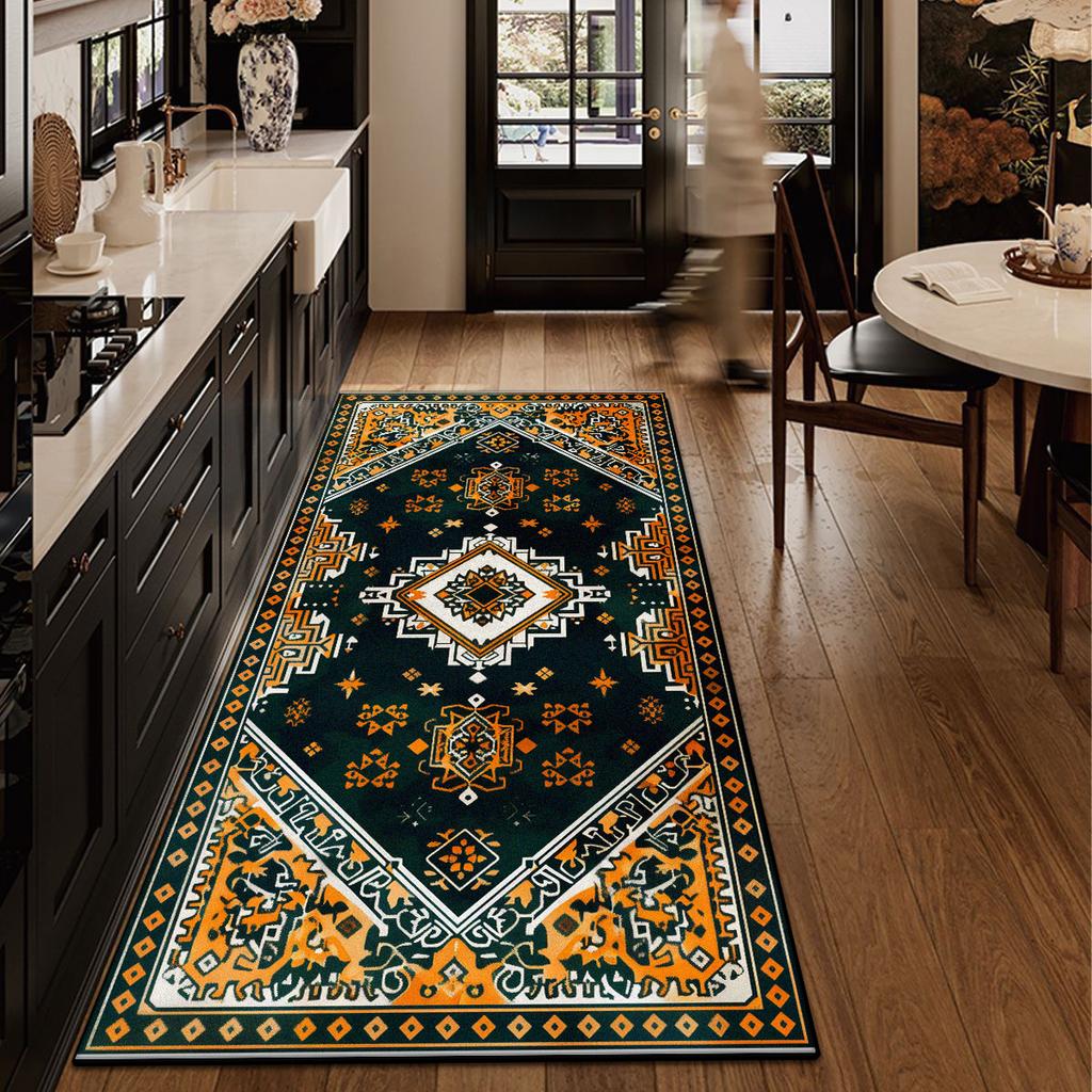 Nordic Style Long Carpet Living Room Persia Decoration Kitchen Bathroom Non-slip Floor Mat Home Bedroom Bedside Rug Customizable
