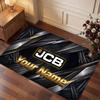 JCB Personalized Crystal Velvet Carpet, Customized Name Text Soft Anti‑Slip Rug for Living Room Bedroom