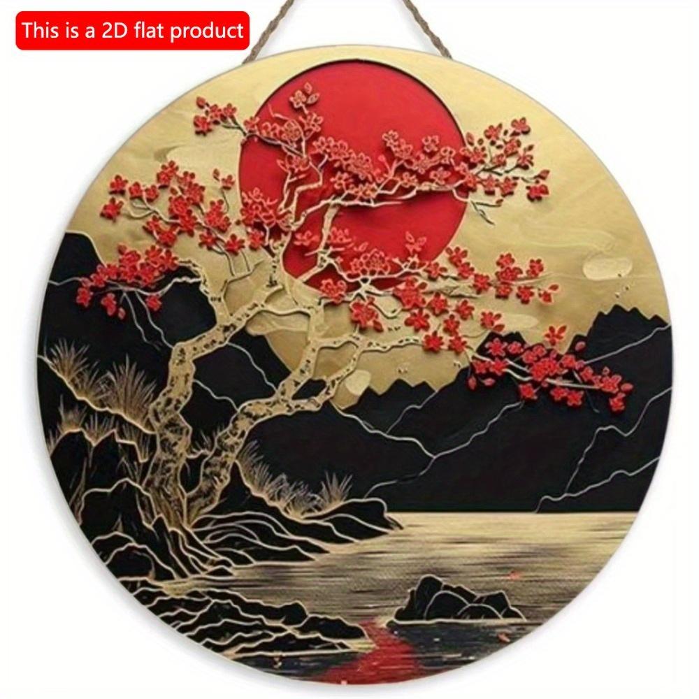 Деревянное настенное украшение в древнем стиле с художественным дизайном - 20 см