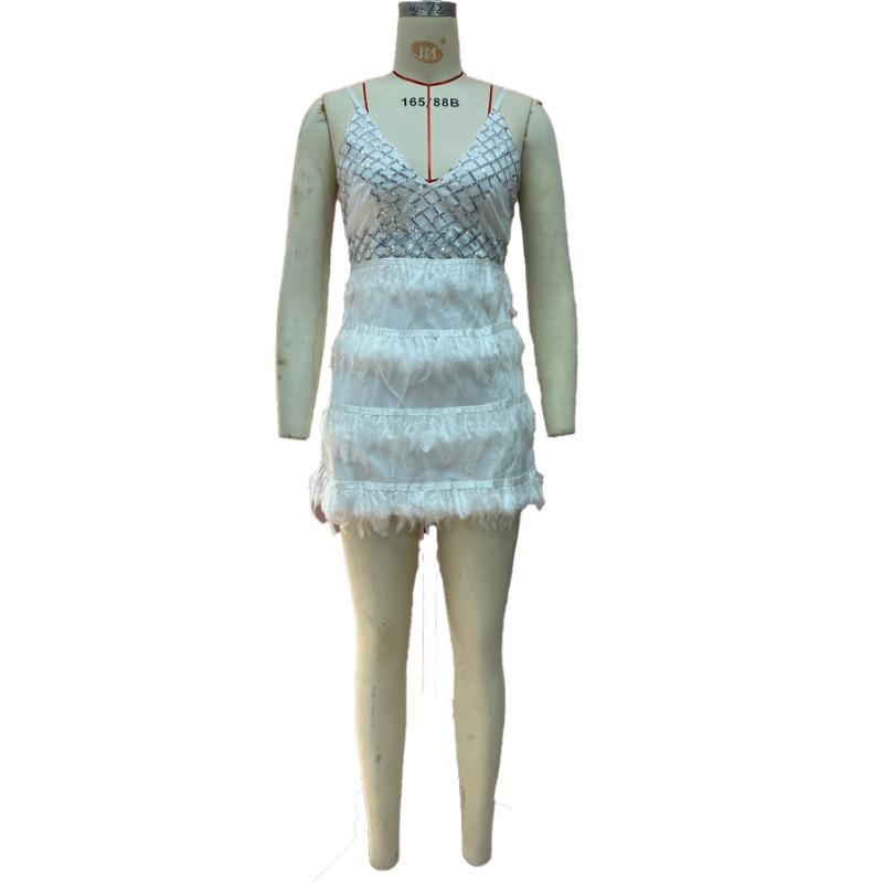 Женские темпераментные тонкие стереоплатья без рукавов с висячим вырезом