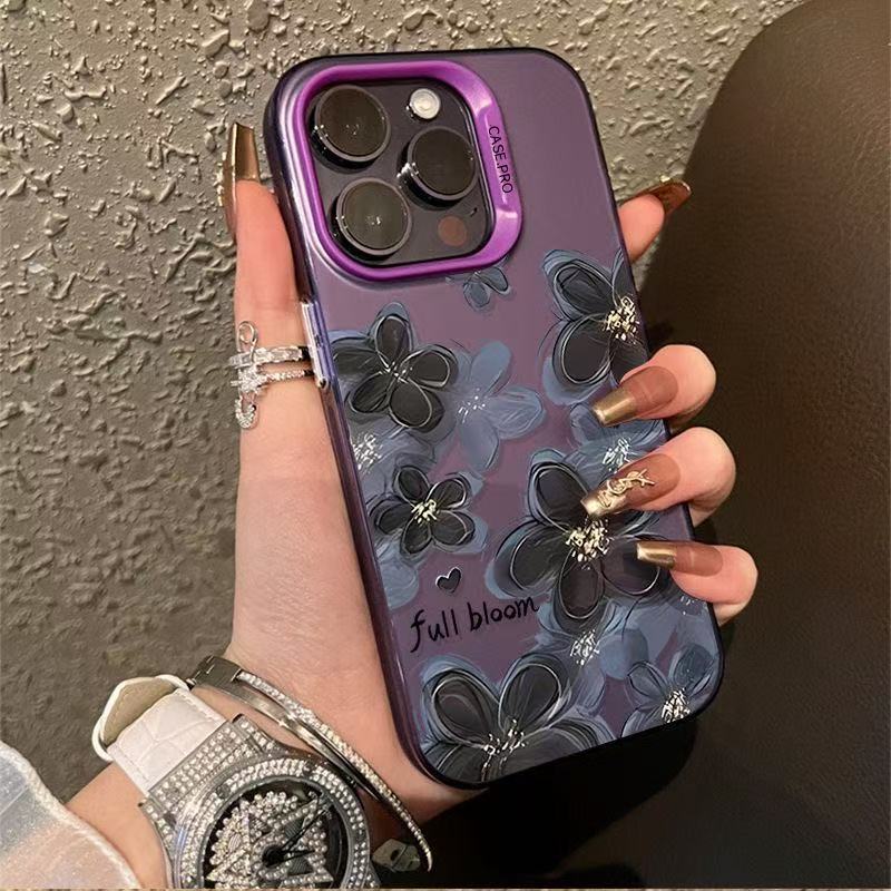Цветок чернил подходит для чехла для мобильного телефона iphone16Promax, персонализированного чехла с жизненной силой, чехла для мобильного телефона Apple IMD.