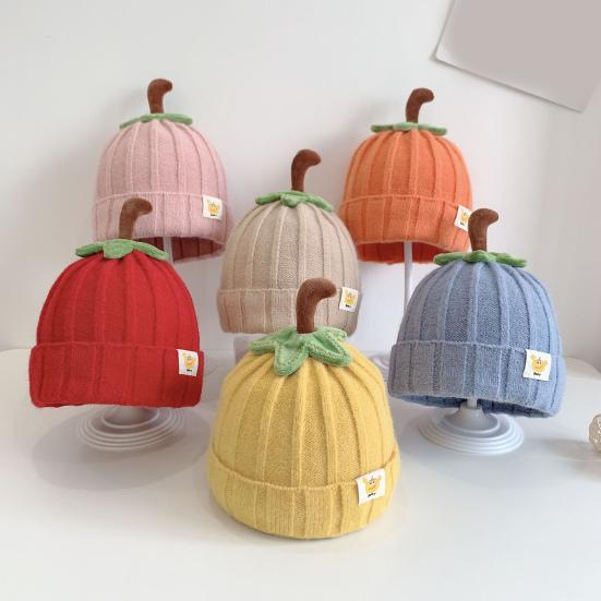 Children Hat Candy Color High Elastic Design Kids Knitting Hat Super Soft Warm Knitted Cap Birthday Halloween Christmas Accessories