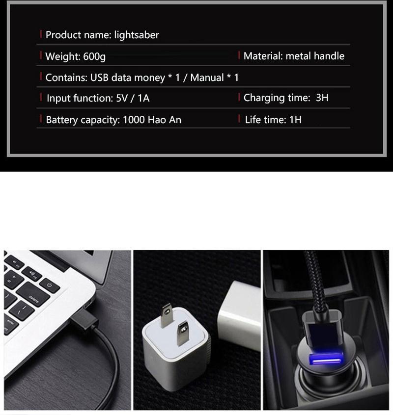 Металлическая ручка RGB Lightsaber Light Saber Toys Sword De Luz Kpop Lightstick Brinquedos Espada Laser Battle Luminous Sword Toy