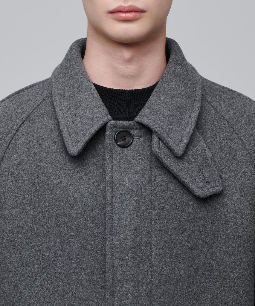 Musinsa Standard Cashmere Blend Oversized Balmacaan Coat [Medium Grey]