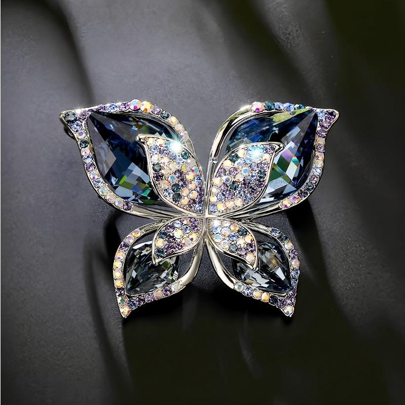 Elegant Butterfly Brooch, High-end Women's Exquisite Crystal Butterfly Brooch, Niche Design Sense Brooch