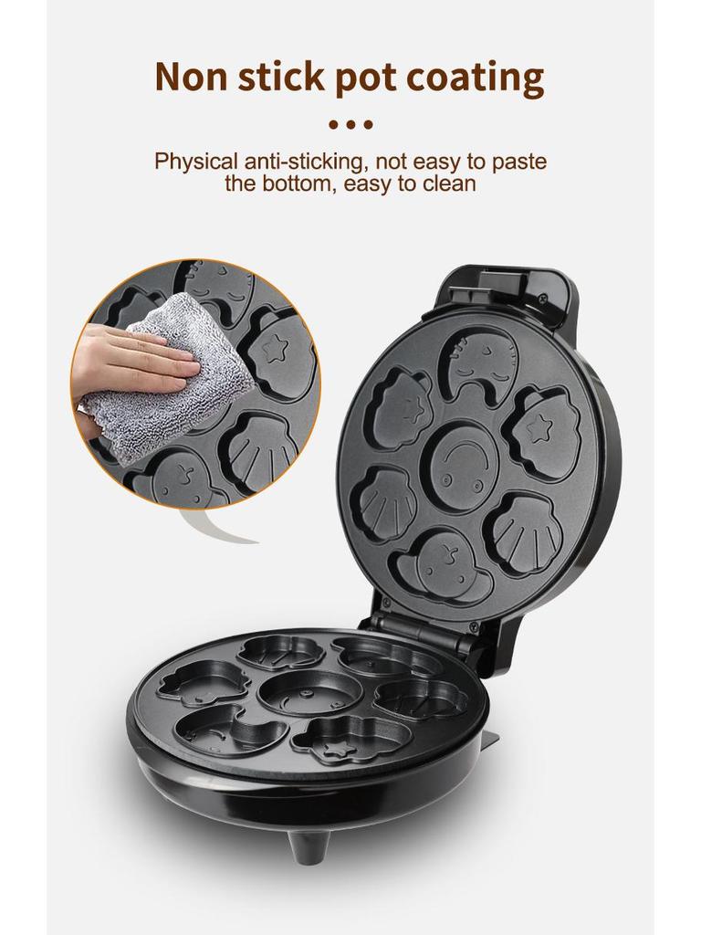 European Standard 7-Hole Cartoon Cake and Biscuit Maker for Kids, 1000W