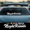 Автомобильная наклейка JDM Японская гоночная наклейка Night Runner На лобовое стекло Водонепроницаемая виниловая пленка Декор Наклейки Аксессуары для тюнинга авто