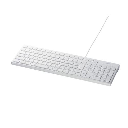 BUFFALO USB connection wired stylish keyboard white BSKBU15WH